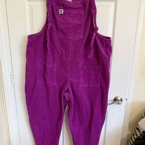 Lucy & Yak Purple Corduroy Overalls